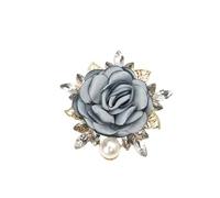 Spille a forma di rosa da donna, squisite spille da bavero in tessuto di raso retrò ed eleganti spille con perle set di accessori per abiti da sposa gioielli da sposa, Metallo, Non tipo di gemma