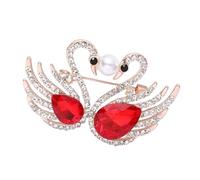 Spille a forma di uccello con strass unici eleganti accessori per feste eleganti spille a forma di animale in lega per migliorare il fascino del vestito spilla gioielli moda, Misura unica, come