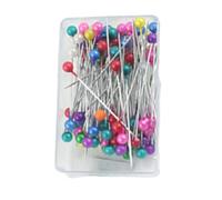 Spille a testa in vetro multicolore spille da cucire in sfera di vetro dritte per gioielli da sarta 80 pezzi 39 mm, spille da cucire con testa in vetroFunzionamento facile