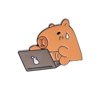 Spille Animali Fatti A Mano Cuteness Capybaras Pins Cartoon Abbigliamento Gioielli Struttura Del Metallo Per Abiti Alla Moda E Regali Capybara Gioielli Per Abiti, Misura unica, come descritto