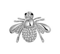 Spille Ape Di Cristallo Animale Spilla Personalità Abbigliamento Semplice Accessori Corsage Spilla Abito Sciarpa di Seta Fibbia Sacchetto Abbigliamento Cappello Trend Spille Decorative Legno, argento,