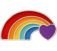 Spille Arcobaleno Spille Gay Pride Bandiera ondulata Spilla a Cuore Metallo Pace e Amore Distintivo smaltato Spilla Abbigliamento Borsa Gioielli Decorazione Regali, Metallo, Strass Durability