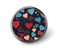 Spille circolari a forma di cuore, spille da bavero, spille a forma di cuore, regali per donne e uomini, souvenir.
