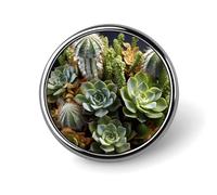 Spille circolari con bottone a forma di cactus, spille con immagine personalizzata, porta badge rotondi per decorare cappelli, magliette, vestiti, borse e accessori.