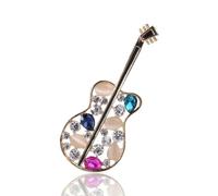 Spille classiche per chitarra per donne Moda Storia con strass Spille per strumenti musicali Gioielli Accessori alla moda Regalo per feste