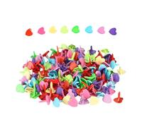 Spille colorate in metallo, 100 pezzi, chiusure di carta rotonde, fermaporta, fiore, cuore, scrapbooking, perni decorativi