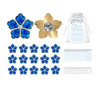 Spille commemorative con scritta "Forget Me Not", bomboniere funebri con fiore nontiscordardime, biglietti per poesie commemorative e sacchetti in organza, regalo commemorativo per i propri cari, 30