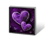 Spille commemorative in metallo Purple Hearts Square Badges Squisita spilla a bottone Spilla da bavero quadrata alla moda Artigianato Regali Spilla decorativa per abiti Spilla per adulti