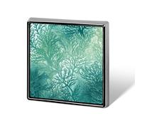 Spille con alghe verdi e blu per donne e uomini, spille con distintivo quadrato per zaini, cr