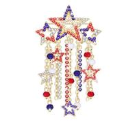 Spille con bandiera americana 4 luglio patriottico rosso bianco blu strass USA lettera croce aquila mappa cuore fiocco spilla pin bulk vintage 4 luglio celebrare il giorno dell'indipendenza spille da
