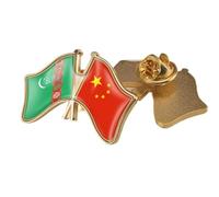 Spille Con Bandiera Dell'Amicizia Tra Cina E Turkmenistan Spilla Con Bandiera Hip Hop In Stile Etnico Spilla Vintage Per Donne E Uomini Gioielli Con Ciondolo Accessori Per Abbigliamento Patriottico B