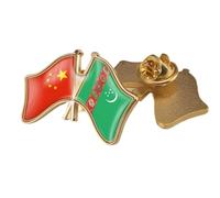 Spille Con Bandiera Dell'Amicizia Tra Cina E Turkmenistan - Spilla Con Bandiera Hip Hop In Stile Etnico Spilla Vintage Per Donne E Uomini Gioielli Con Ciondolo Accessori Per Abbigliamento Patriottico