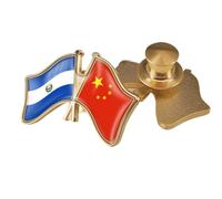 Spille Con Bandiera Dell'Amicizia Tra Cina Ed El Salvador - Spilla Con Bandiera Hip Hop In Stile Etnico Spilla Vintage Per Donne E Uomini Ciondolo Con Bottone B