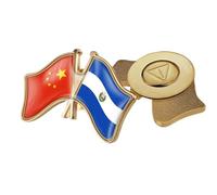 Spille Con Bandiera Dell'Amicizia Tra Cina Ed El Salvador - Spilla Con Bandiera Hip Hop In Stile Etnico Spilla Vintage Per Donne E Uomini Gioielli Con Ciondolo Magnetico A