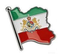 Spille con bandiera iraniana all'ingrosso Spilla da bavero con mappa dell'Iran in stile persiano antico Gioielli tradizionali accessori di abbigliamento (Bandiera e mappa dell'Iran in argento 2)
