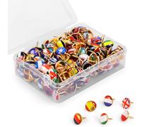 Spille Con Bandiere Nazionali 200 Pezzi Puntine Del Mondo, Spille per Mappa Con