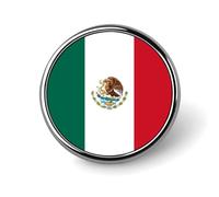 Spille Con Bandiere Nazionali Degli Stati Uniti Del Messico - Spilla Personalizzata A Forma Di Cuore/Quadrata/Cerchiata Per Uomo E Donna Regalo Per Discorsi Di Matrimonio Riunioni E Feste