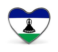Spille Con Bandiere Nazionali Del Regno Del Lesotho - Spilla Da Bavero Personalizzata A Forma Di Cuore/Quadrata/Cerchiata Per Uomo E Donna Regalo Per Discorsi Di Matrimonio Riunioni E Feste
