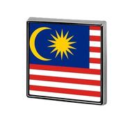 Spille Con Bandiere Nazionali Della Malesia - Spilla Personalizzata A Forma Di Cuore/Quadrata/Cerchiata Per Uomo E Donna Regalo Per Discorsi Di Matrimonio Riunioni E Feste