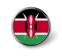 Spille Con Bandiere Nazionali Della Repubblica Del Kenya - Spilla Personalizzata A Forma Di Cuore/Quadrata/Cerchiata Per Uomo E Donna Regalo Per Discorsi Di Matrimonio Riunioni E Feste