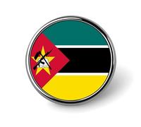 Spille Con Bandiere Nazionali Della Repubblica Del Mozambico - Spilla Personalizzata A Forma Di Cuore/Quadrata/Cerchiata Per Uomo E Donna Regalo Per Discorsi Di Matrimonio Riunioni E Feste