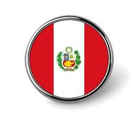 Spille Con Bandiere Nazionali Della Repubblica Del Perù - Spilla Personalizzata A Forma Di Cuore/Quadrata/Cerchiata Per Uomo E Donna Regalo Per Discorsi Di Matrimonio Riunioni E Feste