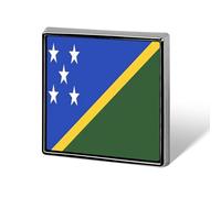 Spille Con Bandiere Nazionali Delle Isole Salomone - Spilla Personalizzata A Forma Di Cuore/Quadrata/Cerchiata Per Uomo E Donna Regalo Per Discorsi Di Matrimonio Riunioni E Feste