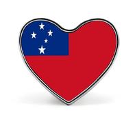 Spille Con Bandiere Nazionali Dello Stato Indipendente Di Samoa - Spilla Personalizzata A Forma Di Cuore/Quadrata/Cerchiata Per Uomo E Donna Regalo Per Discorsi Di Matrimonio Riunioni E Feste
