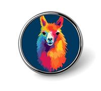 Spille con bottone da 1 pollice, motivo alpaca, spille in lega di alluminio per cappotto e zaino