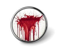 Spille con bottone da 1 pollice, spille da petto con schizzi di sangue, in lega di alluminio per cappotto e zaino