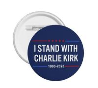 Spille con bottone "I Stand With Charlie Kirk" Spille RIP Charlie Kirk e distintivi circolari con bottone Spilla rotonda sul petto