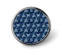 Spille con bottone per zaini, spille rotonde con stampa mimetica blu navy alla moda, bottoni a sublimazione per abbigliamento, decorazione per cappelli, spilla con distintivo circolare in metallo p