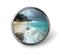 Spille con bottone, spilla rotonda in metallo, spilla alla moda, spilla da bavero per abbigliamento da campo da golf al mare, spilla con bottone, distintivi