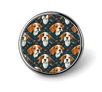 Spille con bottoni per zaini, spille rotonde con stampa di cuccioli di Beagle alla moda, bottoni a sublimazione per abbigliamento, decorazione per cappelli, spilla con distintivo circolare in metal