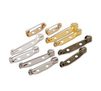 Spille con chiusura a spilla, 50pcs Brooch Clip Base Pins Blank(15mm)