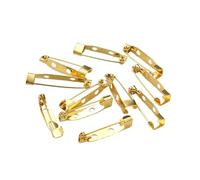 Spille con chiusura a spilla, Base for Spilla Da 50 Pezzi Con Perni Foro Clip 15-35 Mm Accessori Vuoti for La Creazione Di Gioielli Fai-da-te(Gold Color,25mm)