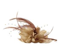 Spille con ciondolo, spille fiori in tessuto, accessori for capelli, cerchietto for for ragazze, decorazione for feste(Light brown)