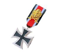 Spille con emblema della Croce di ferro tedesca Distintivo EK2 Accessori in foglia di quercia in oro e argento Accessori for petto con medaglia del cavaliere RK(B)