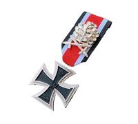 Spille con emblema della Croce di ferro tedesca Distintivo EK2 Accessori in foglia di quercia in oro e argento Accessori for petto con medaglia del cavaliere RK(C)