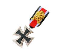 Spille con emblema della Croce di ferro tedesca Distintivo EK2 Accessori in foglia di quercia in oro e argento Accessori for petto con medaglia del cavaliere RK(A)