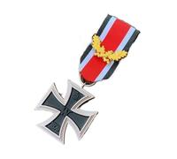 Spille con emblema della Croce di ferro tedesca Distintivo EK2 Accessori in foglia di quercia in oro e argento Accessori for petto con medaglia del cavaliere RK(D)