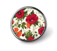 Spille con motivo floreale per uomo e donna, bottoni rotondi, spilla personalizzata per cappelli, spilla da bavero rotonda leggera, decorazioni, spilla a bottone portatile, moda