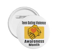 Spille con nastro arancione per la consapevolezza della violenza negli appuntamenti tra adolescenti, spille rotonde, spille con bottone, adesivi, spille in metallo, decorazioni