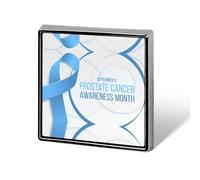 Spille con nastro blu per il mese della consapevolezza sul cancro alla prostata, spille quadrate, spille da bavero, bottoni smaltati, decorazioni per feste