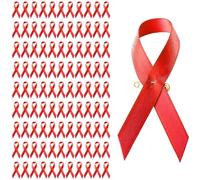 Spille con nastro rosa, 100 pezzi, con logo a croce, per eventi di beneficenza, sensibilizzazione sulla salute, per la sensibilizzazione al cancro al seno, spille in raso per raccolta fondi di