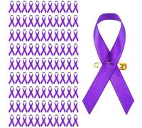 Spille con nastro rosa, 100 pezzi, con logo a croce, per eventi di beneficenza, sensibilizzazione sulla salute, per la sensibilizzazione al cancro al seno, spille in raso per raccolta fondi di