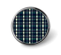Spille con stampa a quadri blu navy e verdi per zaino - Spille smaltate carine per giacca, cappotto, cappello, borse, spilla a bottone divertente, novità unica, gioielli alla moda per uomo e donna, ac