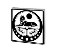 Spille Con Stemma Nazionale Della Repubblica Di Cecenia Bandiere Nazionali - Spilla Da Bavero A Forma Di Quadrato/Cerchio/Cuore Spilla Distintivo Per Uomo Donna Discorsi Di Matrimonio Riunioni Regalo