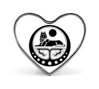 Spille Con Stemma Nazionale Della Repubblica Di Cecenia Bandiere Nazionali - Spilla Da Bavero A Forma Di Quadrato/Cerchio/Cuore Spilla Distintivo Per Uomo Donna Discorsi Di Matrimonio Riunioni Regalo