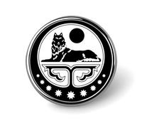 Spille Con Stemma Nazionale Della Repubblica Di Cecenia Bandiere Nazionali - Spilla Da Bavero A Forma Di Quadrato/Cerchio/Cuore Spilla Distintivo Per Uomo Donna Discorsi Di Matrimonio Riunioni Regalo